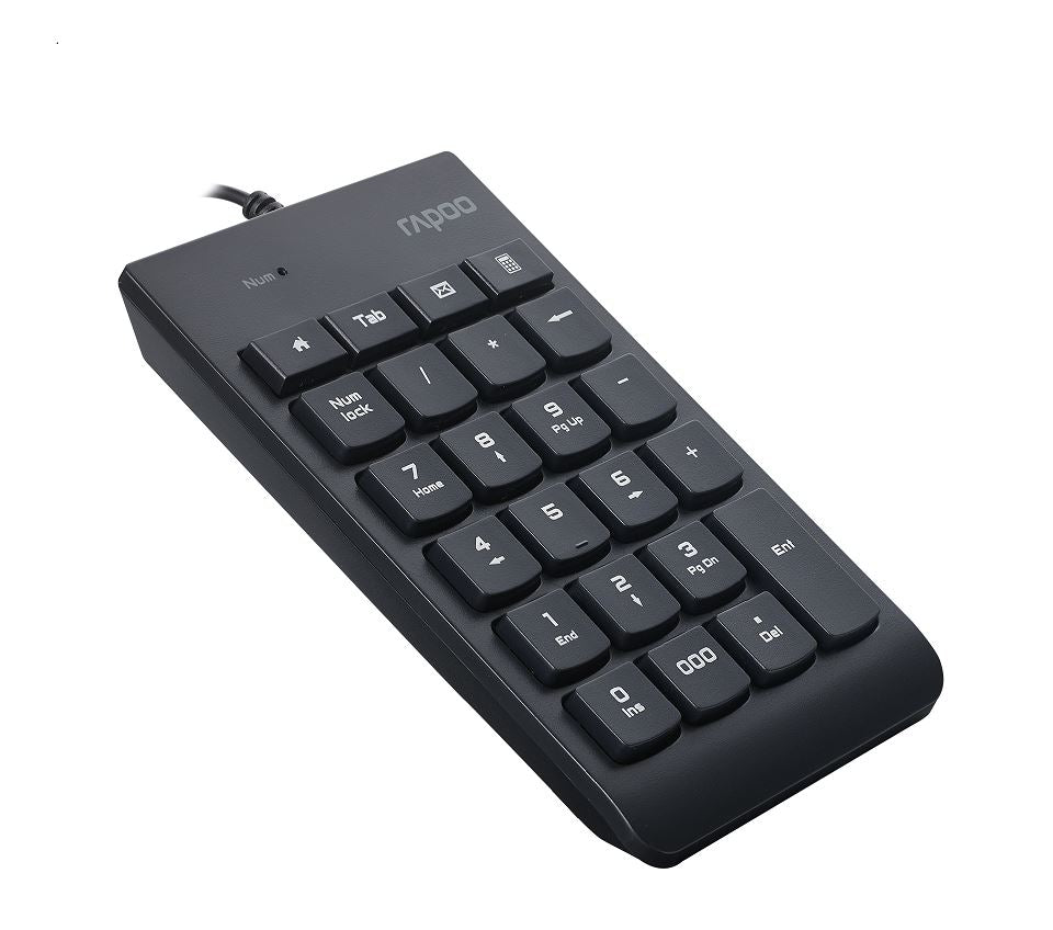 RAPOO K10 Wired Numeric NumberPad Keyboard -  Spill Resistant Design, Laser Carved Keycap, Spill-Resistant Design - Image 4