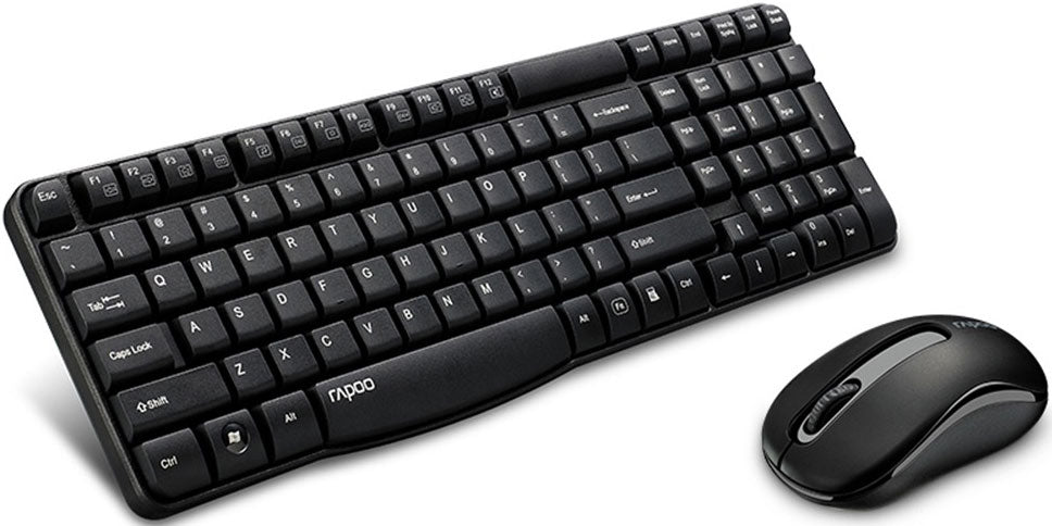 RAPOO X1800S 2.4GHz Wireless Optical Keyboard Mouse Combo Black - 1000DPI Nano - Image 3