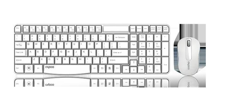 RAPOO X1800S 2.4GHz Wireless Optical Keyboard Mouse Combo Black - 1000DPI Nano - Image 1