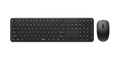RAPOO Wireless Stylish, Spill-Resistant, Retro Style Round Key, 1000DPI, 2.4G Connection, 10M Range, Nano Receiver, Optical Mouse & Keyboard Black - Image 1