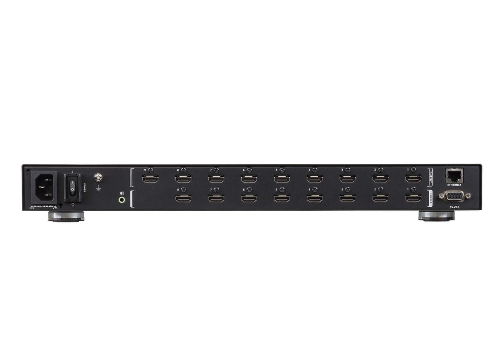 Aten Professional Matrix 8x9 4K HDMI Matrix with Scaler, Seamless Switch, control via front-panel pushbuttons, IR remote and RS232 control - Image 2