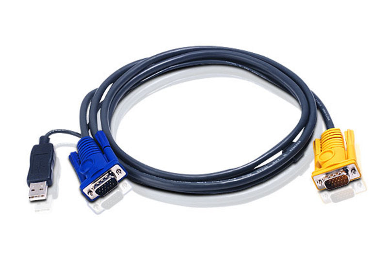 Aten KVM Cable 1.8m with 3 in 1 SPHD to VGA & USB - Image 1