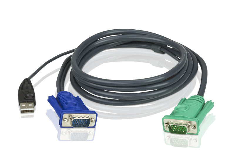 Aten KVM Cable 5m with VGA & USB to 3in1 SPHD to suit CS8xU, CS174x, CS13xx, CS17xxA, CS17xxi CL5xxx, CL58xx - Image 1