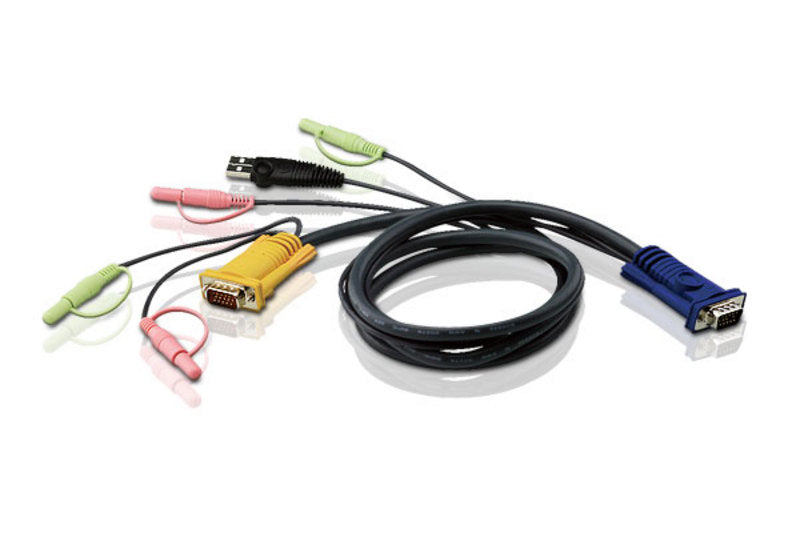 Aten KVM Cable 1.8m with VGA, USB & Audio to 3in1 SPHD suit CS173xB, CS173xA, CS175x - Image 1