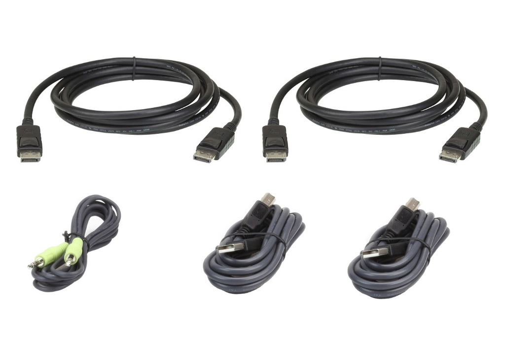 Aten 1.8m USB DisplayPort Dual Display Secure KVM Cable Kit - Image 2