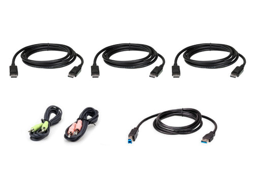 Aten CS1964 Cable Kit, includes 3 1.5m DisplayPort cables, 1.8m USB, audio input and output cables - Image 2