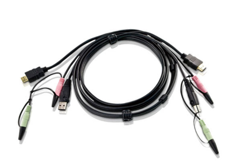Aten KVM Cable 1.8m with HDMI, USB & Audio to HDMI, USB & Audio - Image 1