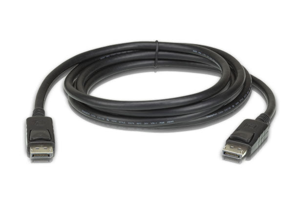 Aten 3m DisplayPort Cable, supports up to 3840 x 2160 @ 60Hz, 28 AWG copper wire construction for high-definition media connections - Image 1