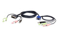 Aten KVM Cable 1.8m with VGA, USB & Audio to DVI-I (Single Link), USB & Audio - Image 1