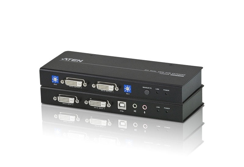 Aten DVI Dual View KVM Extender with Audio, RS232, EDID mode support, Sun/Mac KB/MS support - Image 1