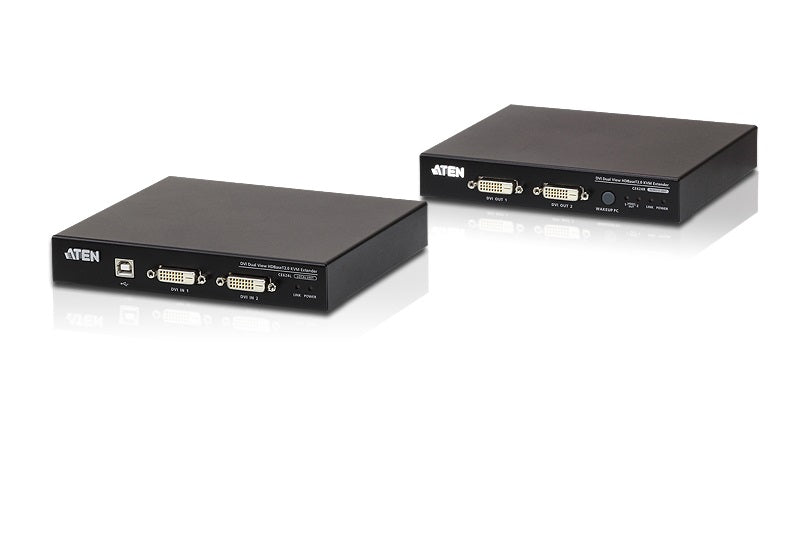Aten HDBaseT2.0  DVI Dual View USB KVM Console Extender  w/RS-232 - Image 1