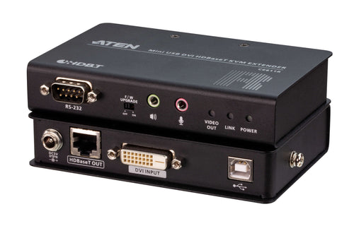 Aten DVI HDBaseT Mini KVM Extender, extends USB Keyboard and mouse with DVI video up to 1920 x 1200 @ 100m (Cat 6a), 2 USB 2.0 ports, - Image 2