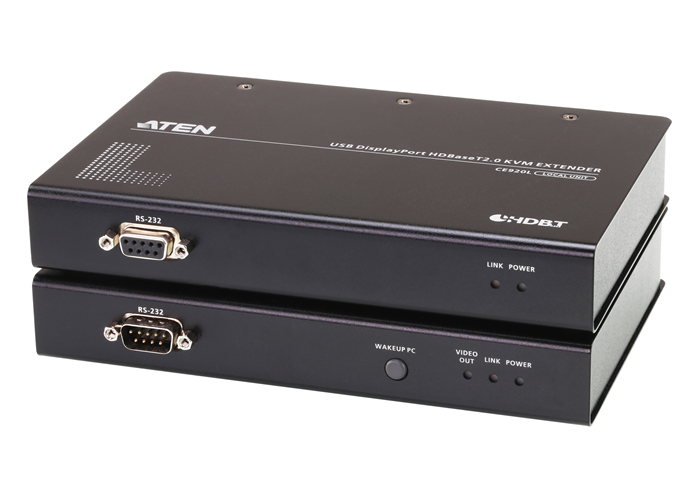 Aten 4K DisplayPort HDBaseT 2.0 KVM Extender with RS232, Ethernet extension, Long Reach mode extends up to 1920 x 1080 @ 150m, can mix CE920 T/R with - Image 1