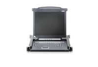 Aten Rackmount Single Rail LCD Console VGA PS/2-USB w/ 19" LCD Display, 1x Custom KVM Cable Included, 1280x1024@75hz Display, LED Illumination - Image 3