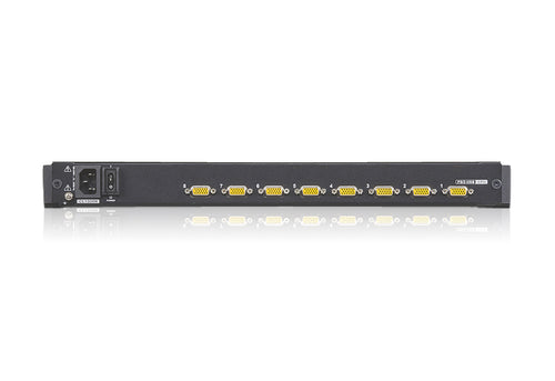 Aten Rackmount KVM Switch 8 Port VGA PS/2-USB w/ 19" LCD Display, 2x Custom KVM Cables Included, 1280x1024@75hz Display, LED Illumination - Image 2