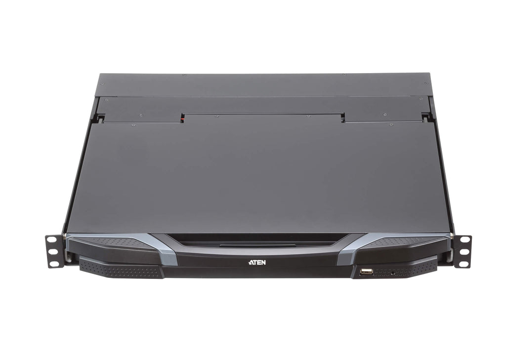 Aten Rackmount Dual Rail LCD Console VGA,HDMI,DVI & USB w/ 18.5" LCD Display, 1x Custom KVM Cable Included, 1920x1080@60hz Display, LED Illumination L - Image 4
