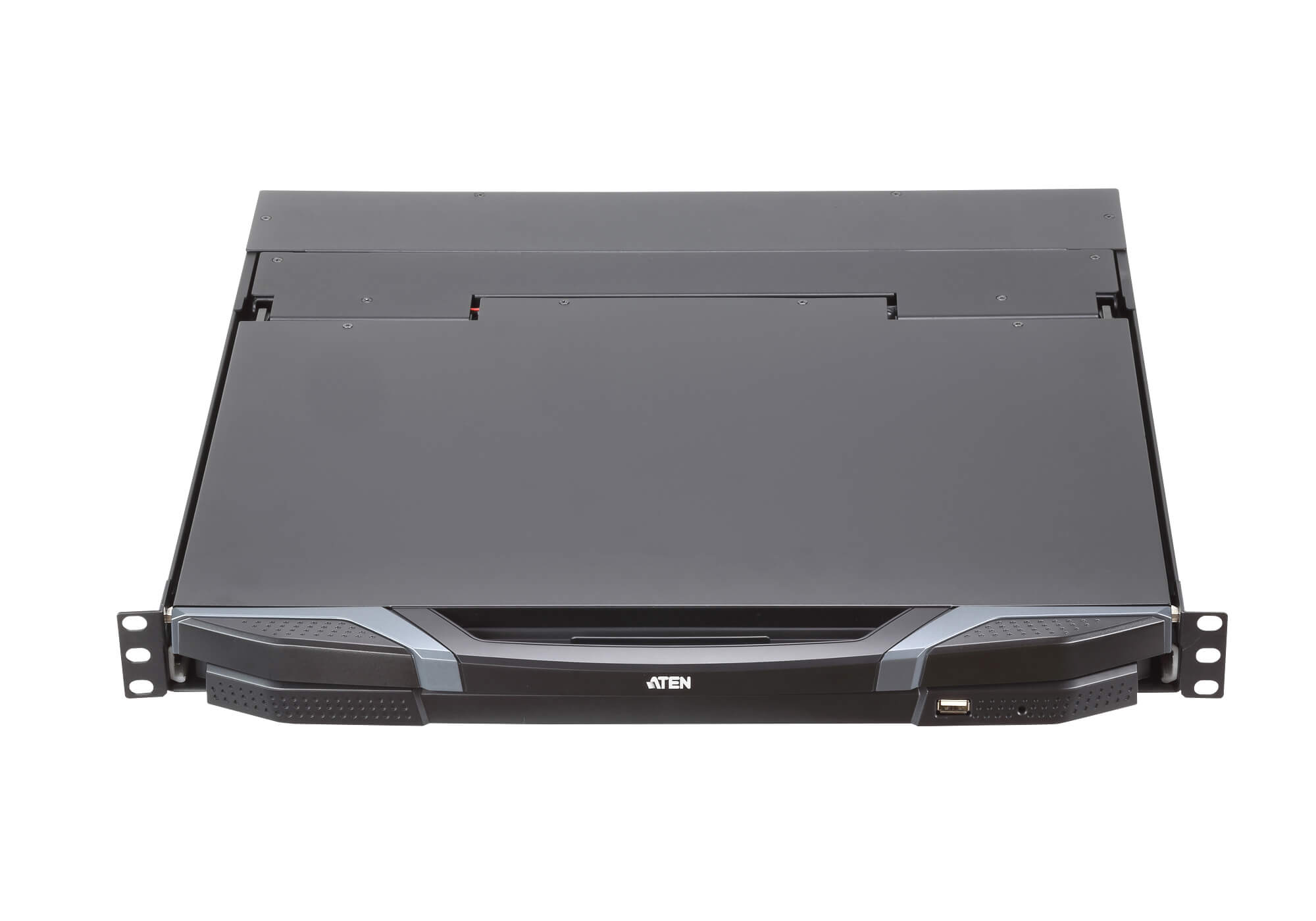 Aten Rackmount Dual Rail LCD Console VGA,HDMI,DVI & USB w/ 18.5" LCD Display, 1x Custom KVM Cable Included, 1920x1080@60hz Display, LED Illumination L - Image 4