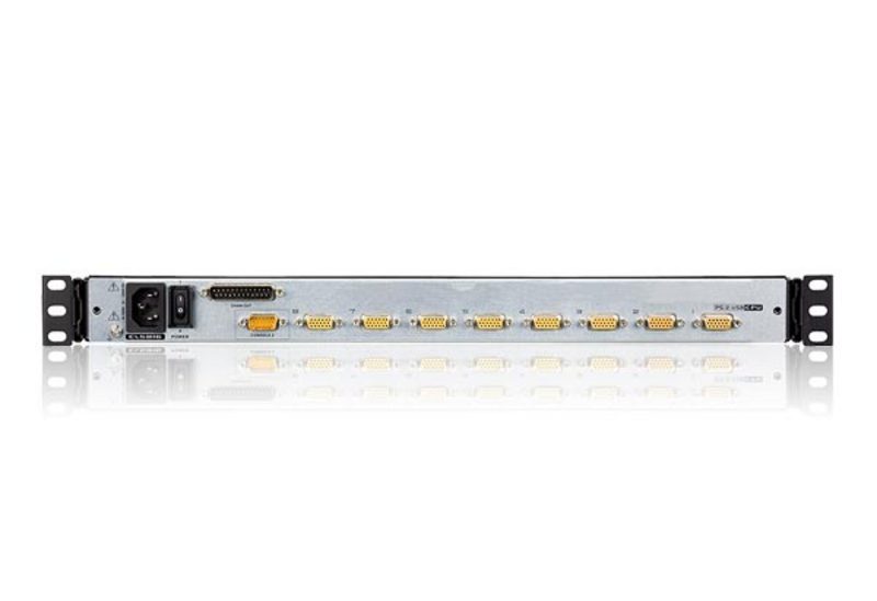 Aten Rackmount KVM Switch Dual Rail 8 Port VGA PS/2-USB w/ 19" LCD Display, 2x Custom KVM Cables Included, 1280x1024@75hz Display, LED Illumination - Image 2