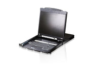Aten Rackmount KVM Switch Dual Rail 16 Port VGA PS/2-USB w/ 19" LCD Display, 3x Custom KVM Cables, 1280x1024@75hz Display, LED Illumination - Image 1