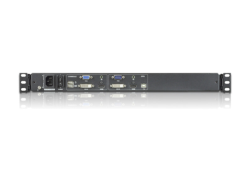 Aten Rackmount Single Rail LCD Console VGA,HDMI,DVI & VGA w/ 17.3" LCD Display, 1x Custom KVM Cable Included, 1920x1080@60hz Display, LED Illumination - Image 2