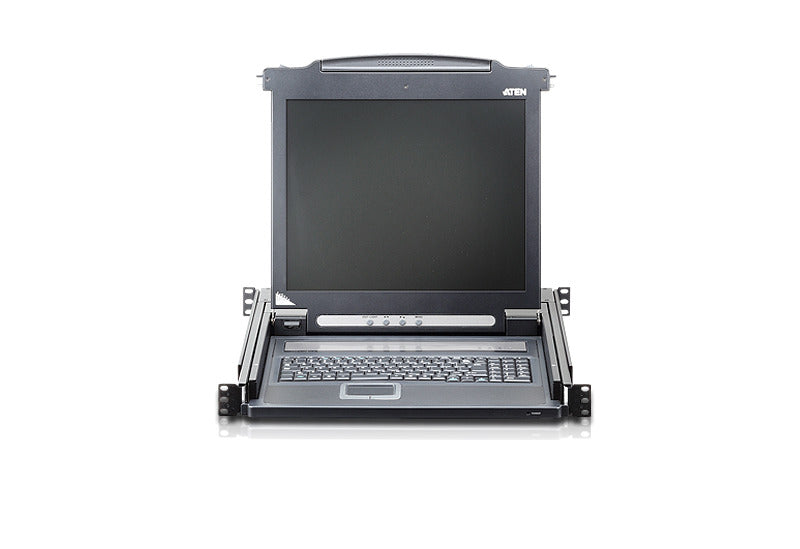 Aten Rackmount Single Rail LCD Console VGA,HDMI,DVI & VGA w/ 17.3" LCD Display, 1x Custom KVM Cable Included, 1920x1080@60hz Display, LED Illumination - Image 3