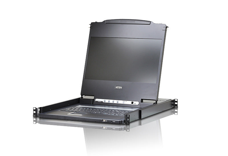 Aten Rackmount Single Rail LCD Console VGA,HDMI,DVI & VGA w/ 17.3" LCD Display, 1x Custom KVM Cable Included, 1920x1080@60hz Display, LED Illumination - Image 5