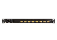 Aten Rackmount KVM Switch 8 Port VGA w/ 18.5" LCD Display, 2x Custom KVM Cables Included, 1366x768@60hz Display, Short Depth Design - Image 2