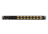 Aten Rackmount KVM Switch 16 Port VGA w/ 18.5" LCD Display, 2x Custom KVM Cables Included, 1366x768@60hz Display, Short Depth Design - Image 2