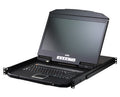 ATEN 8-Port USB HDMI Single Rail LCD KVM over IP Switch, 18.5" LCD screen with Full HD resolution of 1920 x 1080, 1U short-depth - Image 1