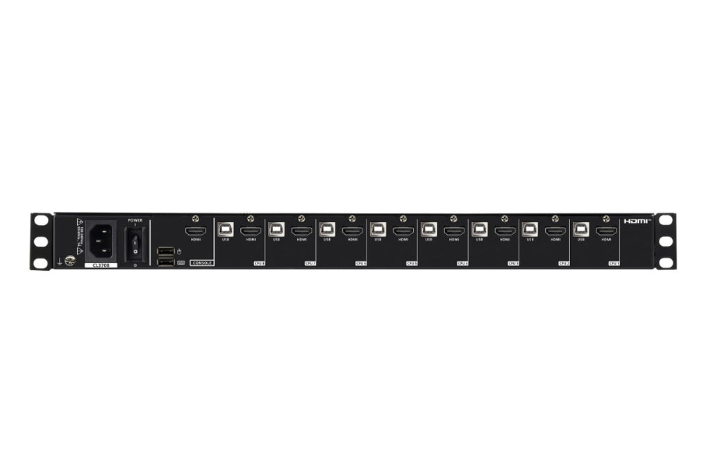ATEN 8-Port USB HDMI Single Rail LCD KVM Switch, 18.5" LCD screen with resolution of 1366 x 768, 1U short-depth - Image 3
