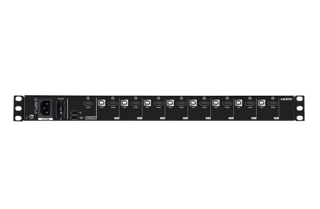 ATEN 8-Port USB HDMI Single Rail LCD KVM Switch, 18.5" LCD screen with resolution of 1366 x 768, 1U short-depth - Image 3