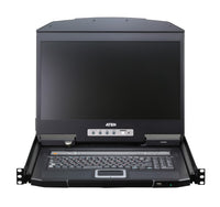 ATEN 16-Port USB HDMI Single Rail LCD KVM over IP Switch, 1U short-depth, 18.5" LCD screen with Full HD resolution of 1920 x 1080 - Image 2