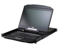 ATEN 16-Port USB HDMI Single Rail LCD KVM over IP Switch, 1U short-depth, 18.5" LCD screen with Full HD resolution of 1920 x 1080 - Image 1