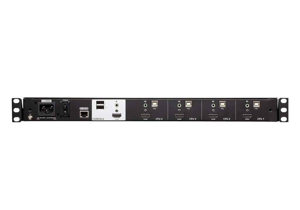 Aten 18.5" Short Depth 4-Port HDMI LCD KVM, Dual Rail and widescreen support, Superior video quality, Video DynaSync™, EDID Expert™ , Auto Scan mode - Image 4
