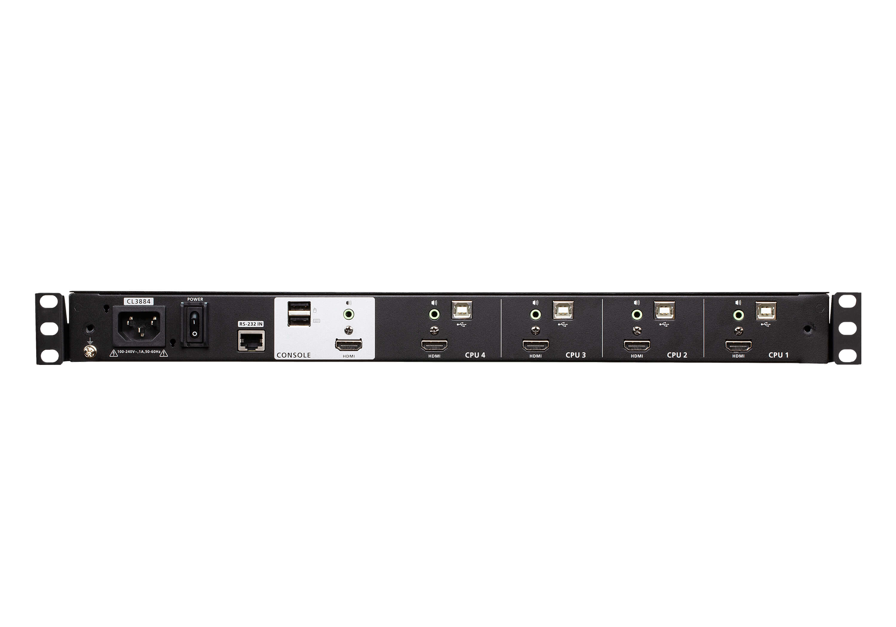 Aten 18.5" Short Depth 4-Port HDMI LCD KVM, Dual Rail and widescreen support, Superior video quality, Video DynaSync™, EDID Expert™ , Auto Scan mode - Image 4
