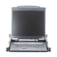 Aten 17" 1U Local/Remote Share Access 8-Port Single Rail LCD KVM over IP Switch - Image 1