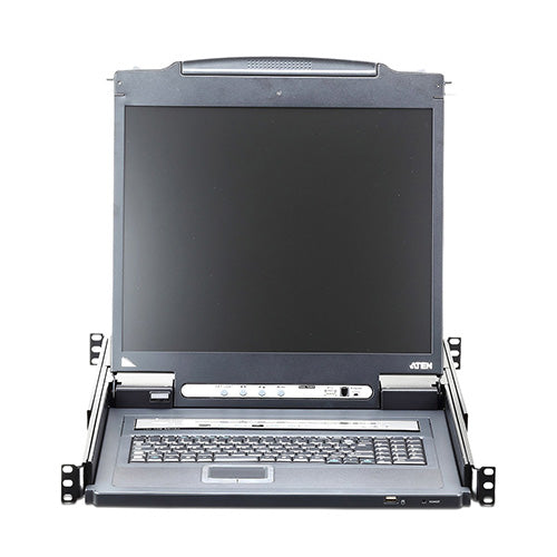 Aten 17" 1U Local/Remote Share Access 8-Port Single Rail LCD KVM over IP Switch - Image 4
