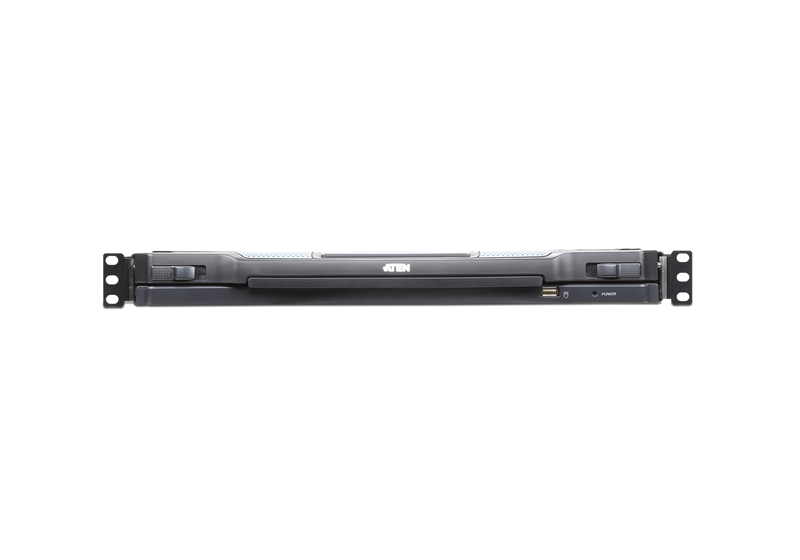 Aten Rackmount KVM Switch Over IP Single Rail 8 Port VGA PS/2-USB w/ 19" LCD Display, 2x Custom KVM Cables, 1280x1024@75hz Display, LED Illumination - Image 4