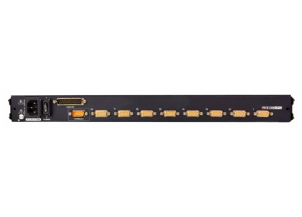 Aten Rackmount 17.3" FHD LCD 8-Port PS/2-USB VGA Single Rail LCD KVM Switch, control up to 256 computers from a single console - Image 2
