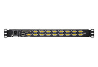 Aten Rackmount KVM Switch Over IP Single Rail 16 Port VGA PS/2-USB w/ 19" LCD Display, 2x Custom KVM Cables, 1280x1024@75hz Display, LED Illumination - Image 2