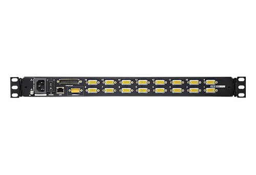 Aten Rackmount KVM Switch Over IP Single Rail 16 Port VGA PS/2-USB w/ 19" LCD Display, 2x Custom KVM Cables, 1280x1024@75hz Display, LED Illumination - Image 2