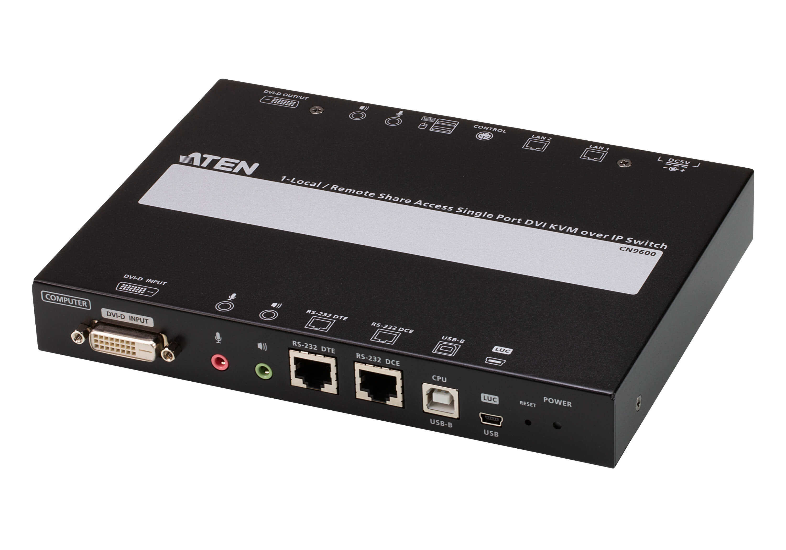 Aten Single Port DVI KVM Over IP with Audio and Virtual Media, supports up to 1920 x 1200 @ 60Hz, 1 DVI USB KVM Cable included, Dual RS232 serial port - Image 4