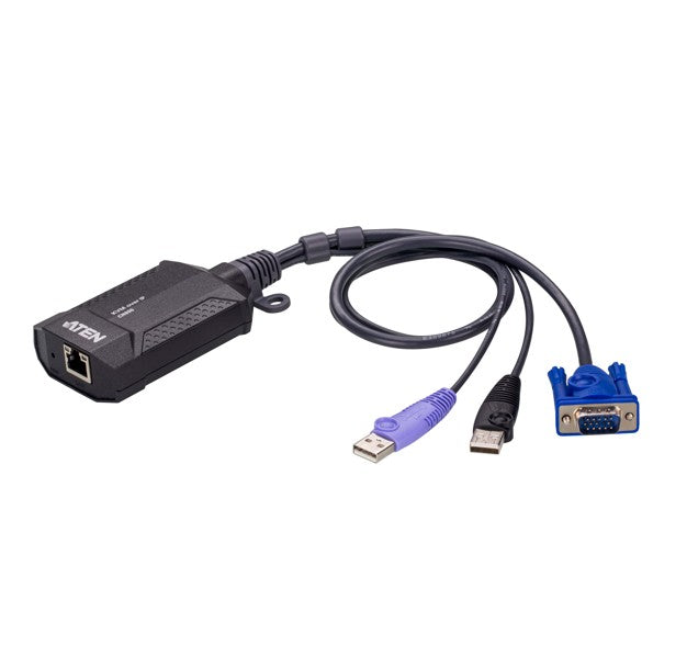 ATEN USB VGA KVM over IP Mini, VGA input resolutions up to 1920 × 1200 @ 60 Hz with 24-bit color depth, Hook design, BIOS level access - Image 3