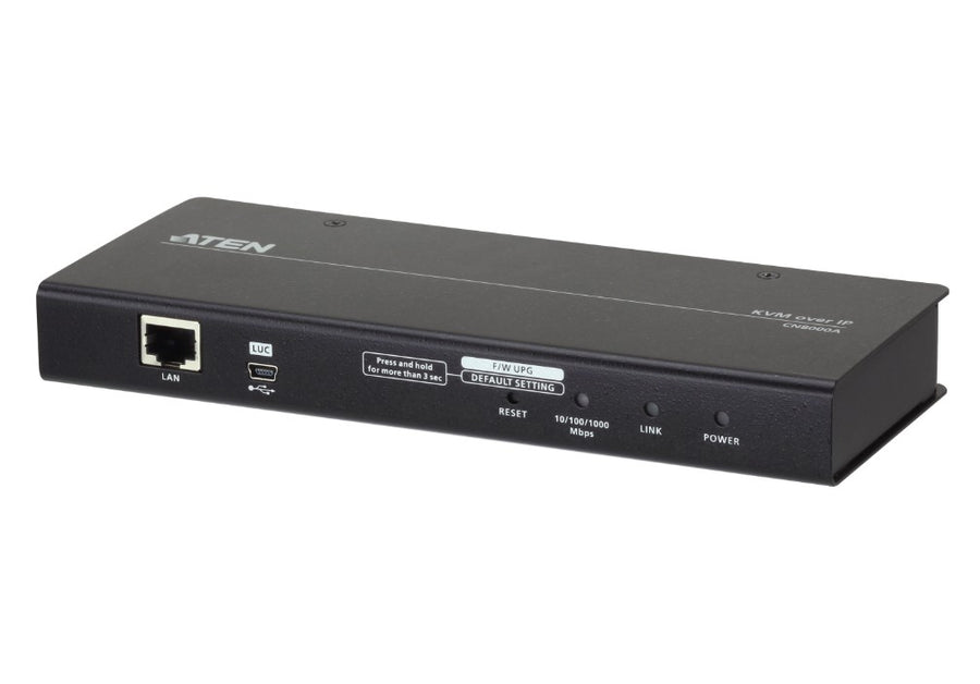ATEN Single Port VGA KVM over IP Switch, supports up to 1920 x 1200 @ 60Hz, 1 VGA USB and PS/2 KVM Cable included