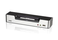 Aten Desktop KVMP Switch 2 Port Dual Display DVI Dual Link w/ audio, 2x Custom KVM Cables Included, 2x USB Port, Selection Via Front Panel - Image 1