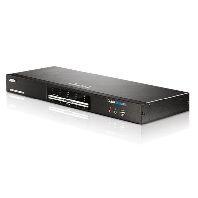 Aten Desktop KVMP Switch 4 Port Dual Display DVI Dual Link w/ audio, 2x Custom KVM Cables Included, 2x USB Port, Selection Via Front Panel - Image 3