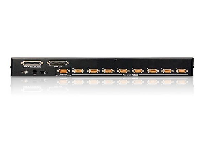 Aten Rackmount KVM Switch 8 Port VGA PS/2-USB, 2x Custom KVM Cables Included, Broadcast Mode, Daisy Chainable for up to 256 Devices - Image 2