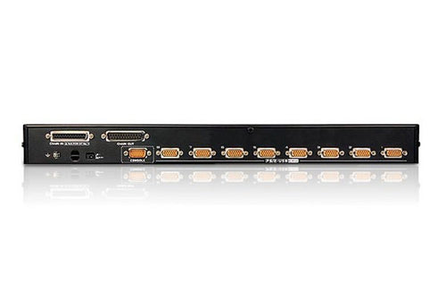 Aten Rackmount KVM Switch 8 Port VGA PS/2-USB, 2x Custom KVM Cables Included, Broadcast Mode, Daisy Chainable for up to 256 Devices - Image 2