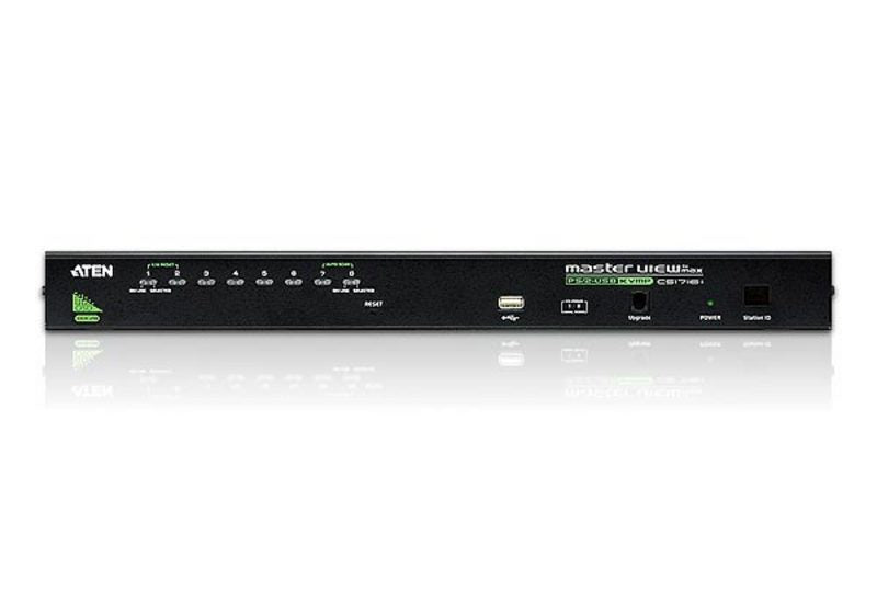 Aten Rackmount KVM Switch 8 Port VGA PS/2-USB, 2x Custom KVM Cables Included, Broadcast Mode, Daisy Chainable for up to 256 Devices - Image 3