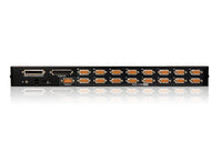 Aten 16 Port Rackmount USB-PS/2 VGA KVMP Switch with USB 2.0 Hub and Daisy Chain, Superior video quality - up to 2048 x 1536; DDC2B - Image 2